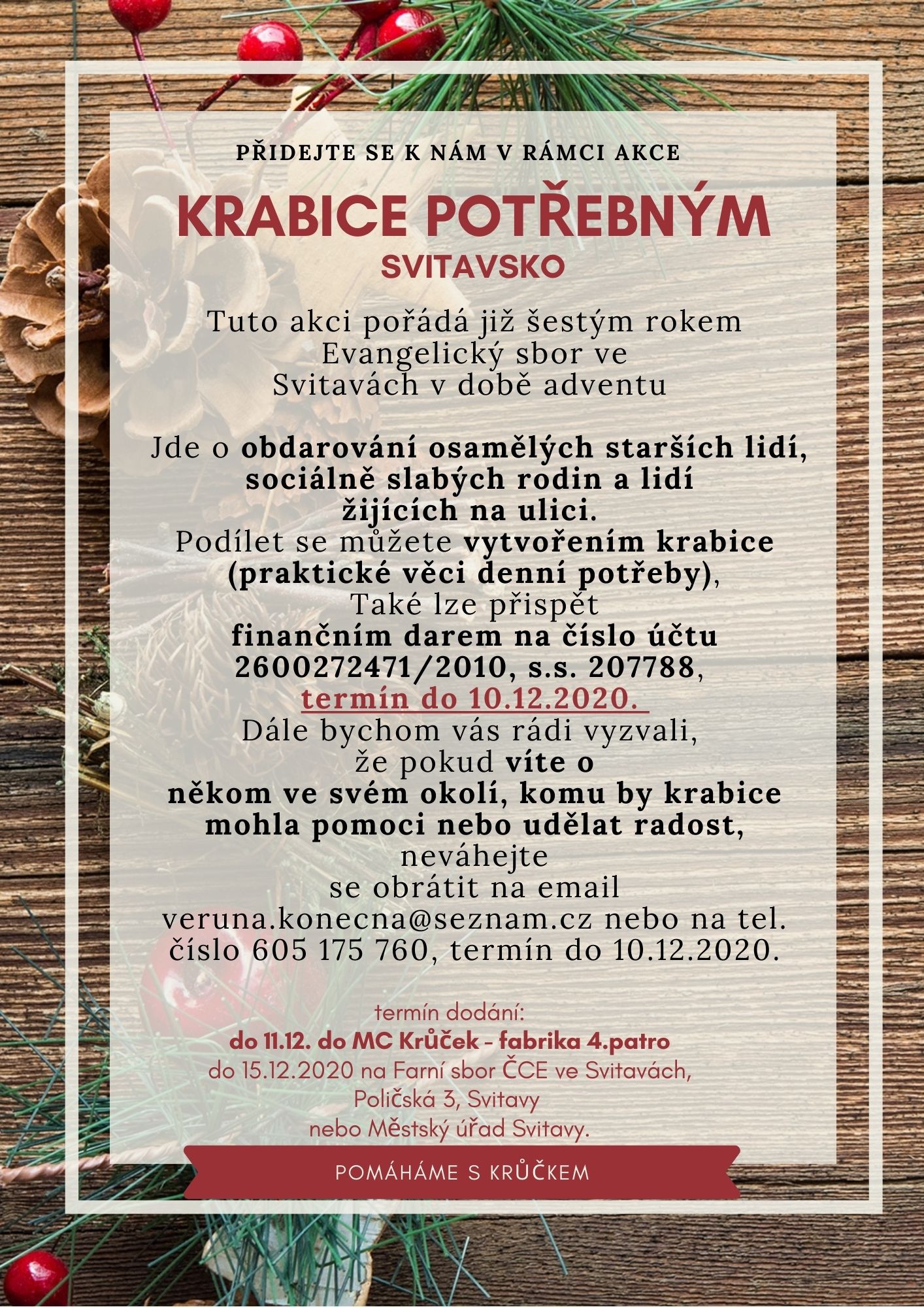 krabice potřebným